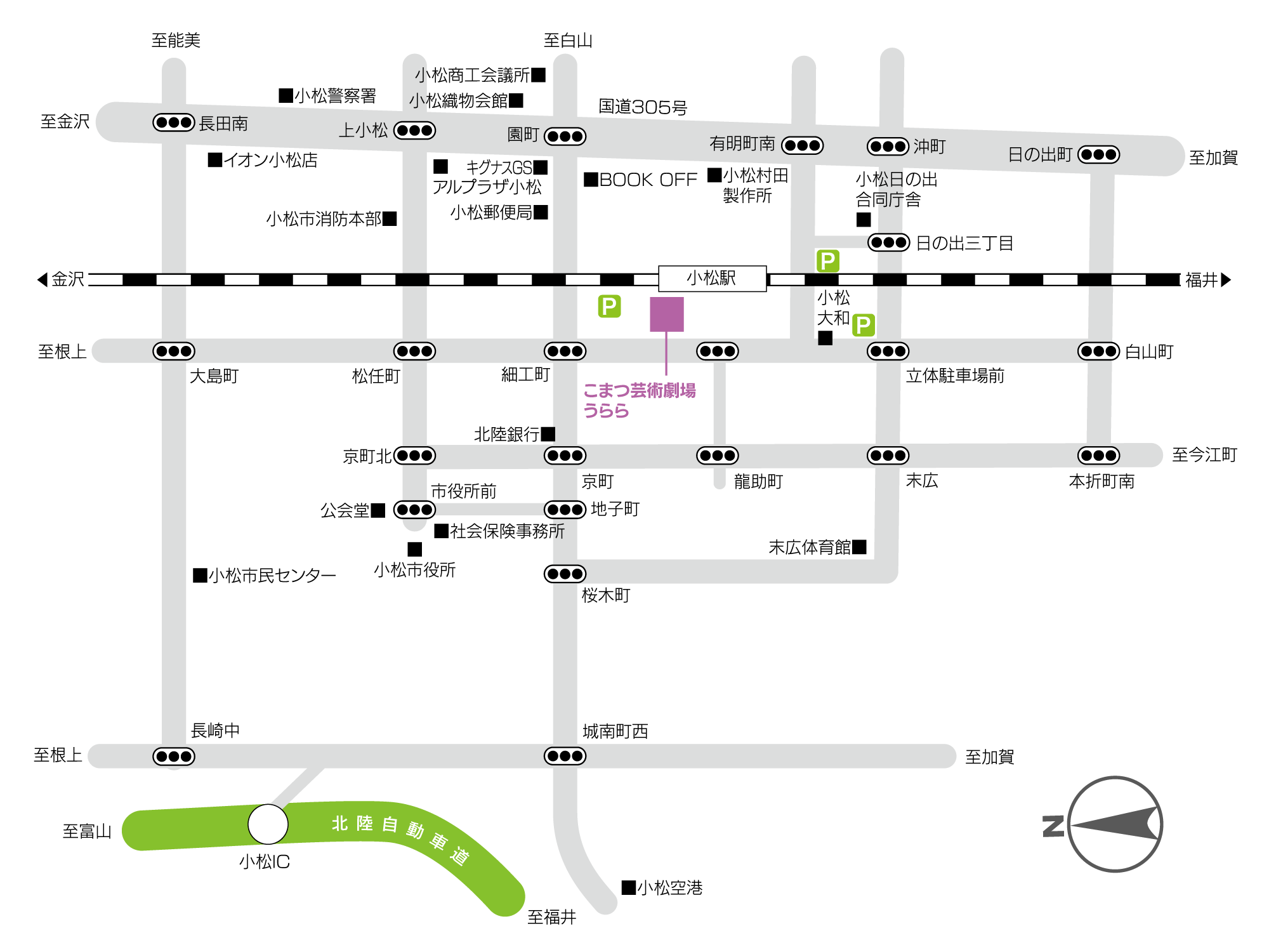 小松市街地マップ